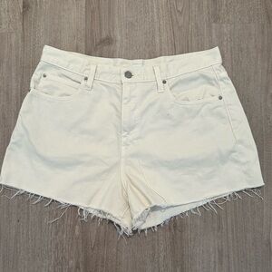UNIQLO White Denim Shorts